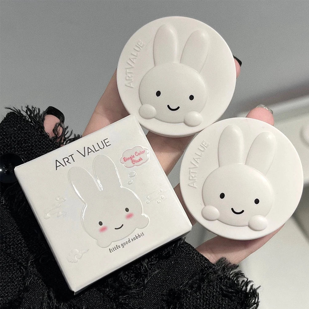 Monochrome Blush Palette Matte Peach Rouge Cute Bunny Rose Red Cheek Tint Blusher Powder Natural Face Contouring Shadow Makeup