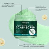 Scalp Scrub Exfoliator With Massage Brush Peppermint Rosemary & Sea Salt For Oil Control Dandruff Deep Cleansing Refreshing Set