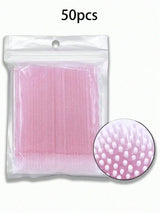 50/100pcs Nano Cleaning Swabs, Ultra Fine Makeup Remover Sticks For Eye Makeup, Contouring, Eyeliner, Lips And Skin Cleansing