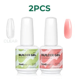 Nailpop 7 IN 1 Nail Glue Gel 15ml Gellack UV Nails Builder Gel Apex & Extension Soak off Base Gel Top Coat  HEMA FREE