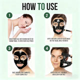 YUITIKUE Bamboo Charcoal Black Mask 60g - Tearing Type Deep Cleanse, Blackhead Removal for Clear Skin