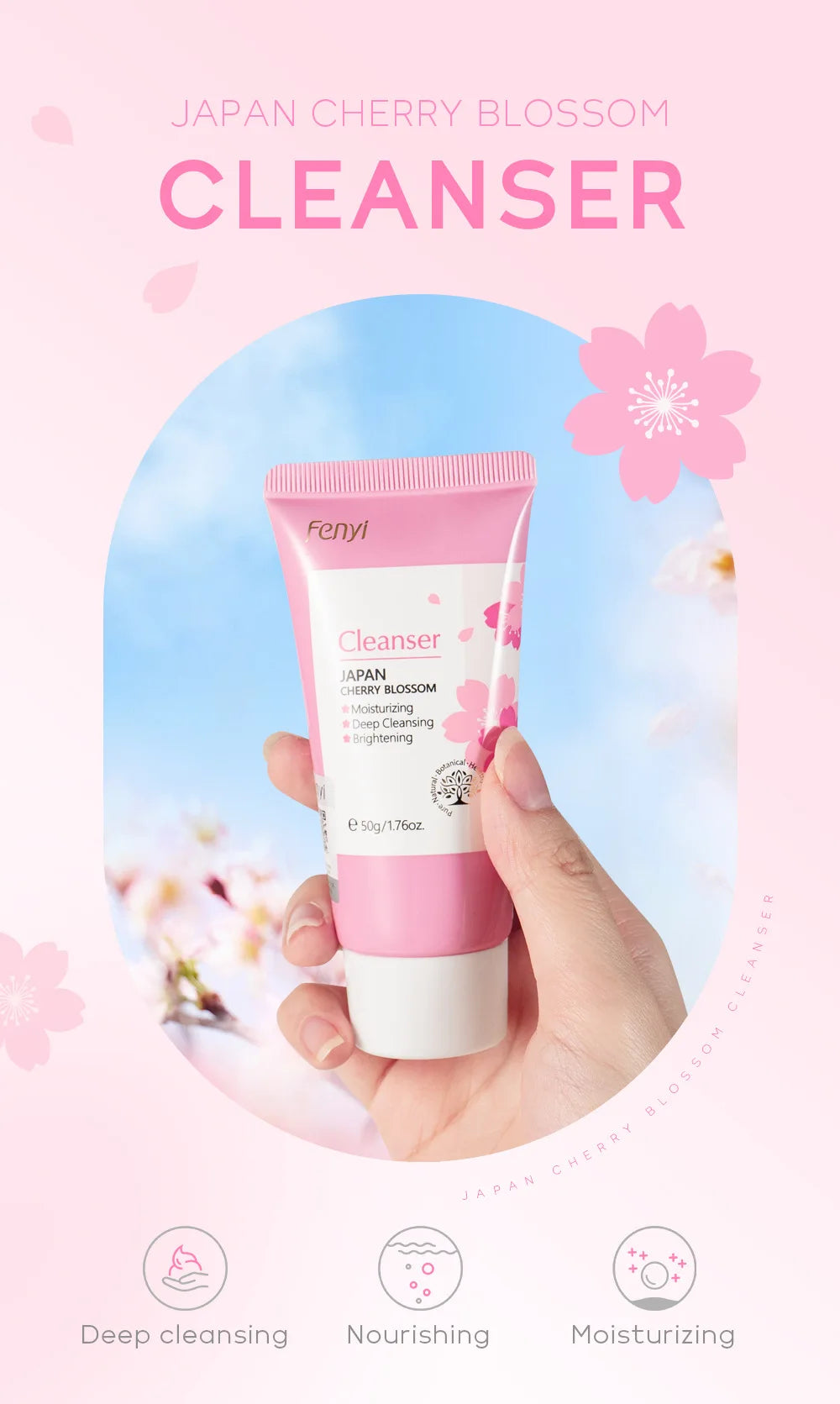Vitamin C Facial Cleanser Deep Cleansing Moisturizing Blackhead Removal Gentle Foam Hydrating Non-Drying Face Wash Cleanser
