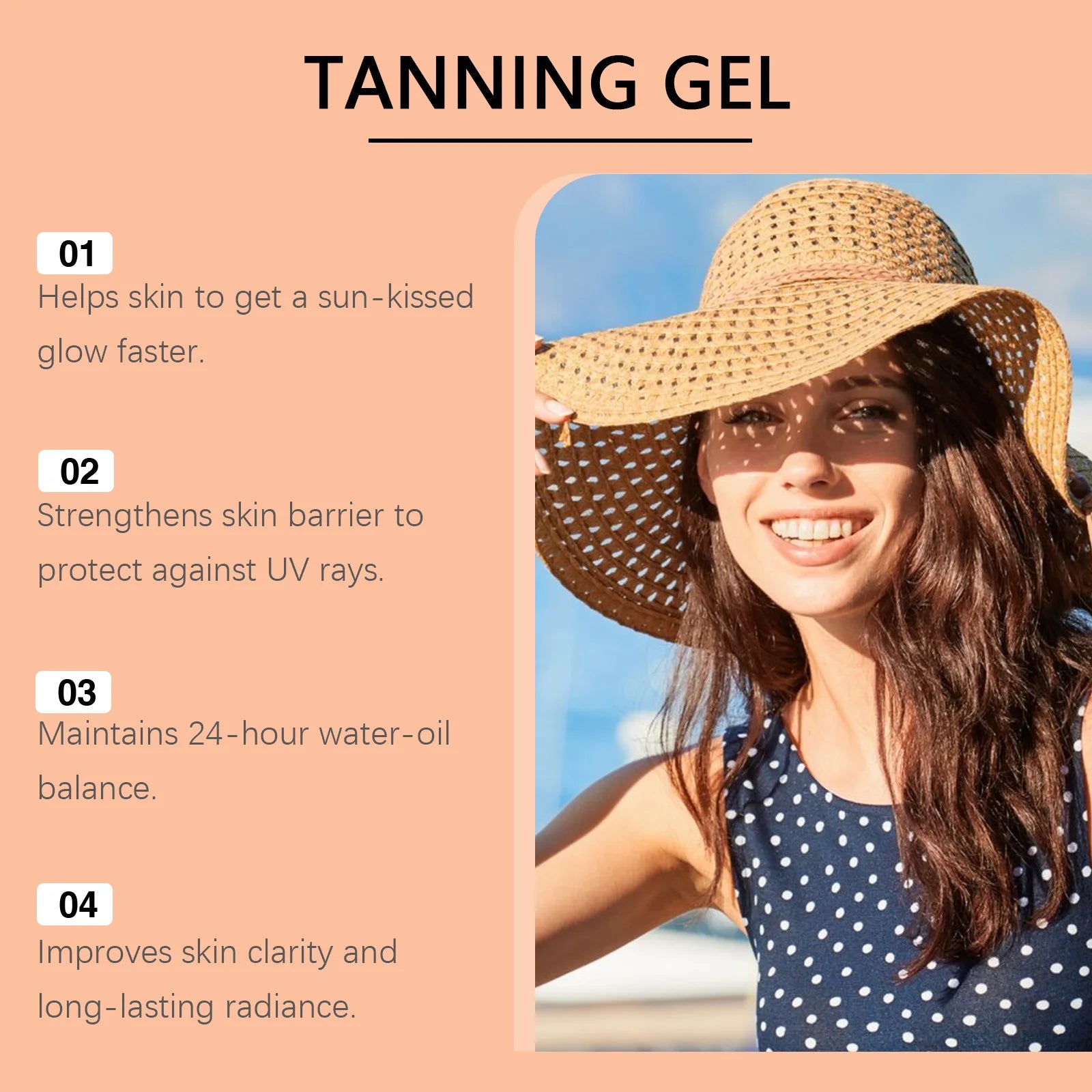 Intensive Tanning Gel Soothe Drying Redness Even Skin Tone Uv Protection Sun Tanning Oil Body Bronzer Accelerate Dark Skin Cream