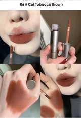 Single Velvet Matte Mist Lip Gloss,Waterproof Non-Stick Cup Lip Glaze Smudge Proof Not Fade Liquid Lipstick