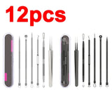 6PCS Pimple Removal Tool Blackheads Acne Remover Face Cleaning Kit Black Dots Remover Acne Tool Pimple Patches Acne LBHL16