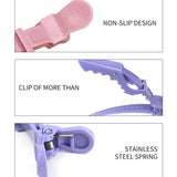 6PCS Alligator Hair Clips Hairdressing Clamps Barber Crocodile Hairpin Claws Section Clip Salon Styling Tools Hair Accessories
