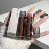 Adorable Bear Mirror Lip Glaze - Long-Lasting, Non-Fading, Hydrating Liquid Lipstick with Watery Texture - Luxurious Glossy Shin