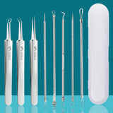Optional 4Pcs 7Pcs 8Pcs Stainless Steel Skin Care Tool Set For Blackhead And Pimple Household Salon Grooming Accessory