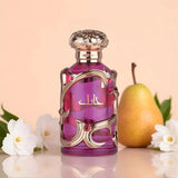 Luxury Habiik Decorative Women Perfume 100ml, Soft Pear Jasmine Oriental Fragrance, Rose Gold Engraved Metal Cage Pink Glass Bottle, Ready Gift Box for Her Birthday Holiday