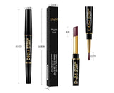 DNM 2 In 1 Matte Lipstick Pencil Double Head Lip Liner Pen Long Lasting Waterproof Lady Charming Nude Red Lipliner Pencil Makeup