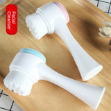 Silica Gel Facial Brush Double Sided Facial Cleanser Blackhead Removing Product Pore Cleaner Exfoliating Facial Brush Face Brush