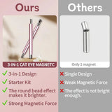 4Pcs Strong Magnetic Stick Cat Eye Set Magnet Double Headed Nail Art Cylindrical Ball Heart-shaped Hollow Cat Eye Magnet Tools