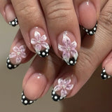 24 false nail pieces shipped randomly, Instagram-style false nails, wearable full-coverage almond-shaped press-on nails.