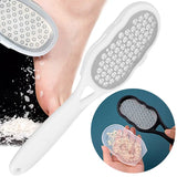 Professional Heavy-Duty Stainless Steel Painless Foot File & Remover with Splash Guard & Handle Suitable for Care Cracked Heels