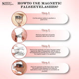 2 Pairs Magnetic Eyelash Natural Look Fluffy False Eyelashes Reusable Magnetic Eyelash Set with Applicator No Glue Need Makeup