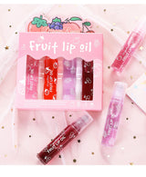 Rolling Bead Lip Oil Set of Four Moisturizing Lotion, Hydrating Roller Ball Mouth Oil, Anti-Drying, Colorless and Transparent