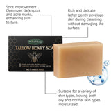 Tallow Honey Soap Bar Gentle Cleansing Bar for Face & Body Rich Lather Moisturizing Redness Relief Soften Smoothing Skin Care