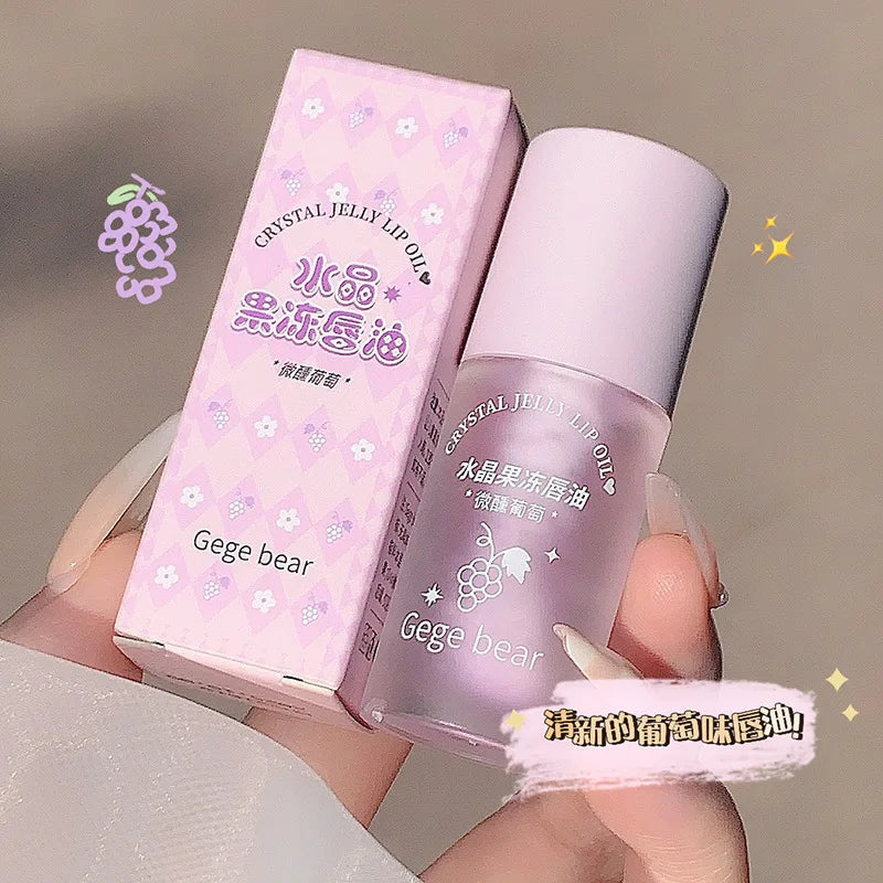 Gege Bear Crystal Jelly Lip Oil, Hydrating Moisturizing Lip Gloss, Transparent Lip Primer Long Lasting Lip Care