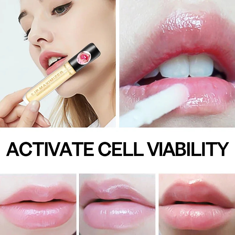 Lip Gloss Transparent Plumping Lip Oil Moisturizing Repairing Reduce Lip Fine Line Oil Brighten Enhance Lip Serum Cosmetics