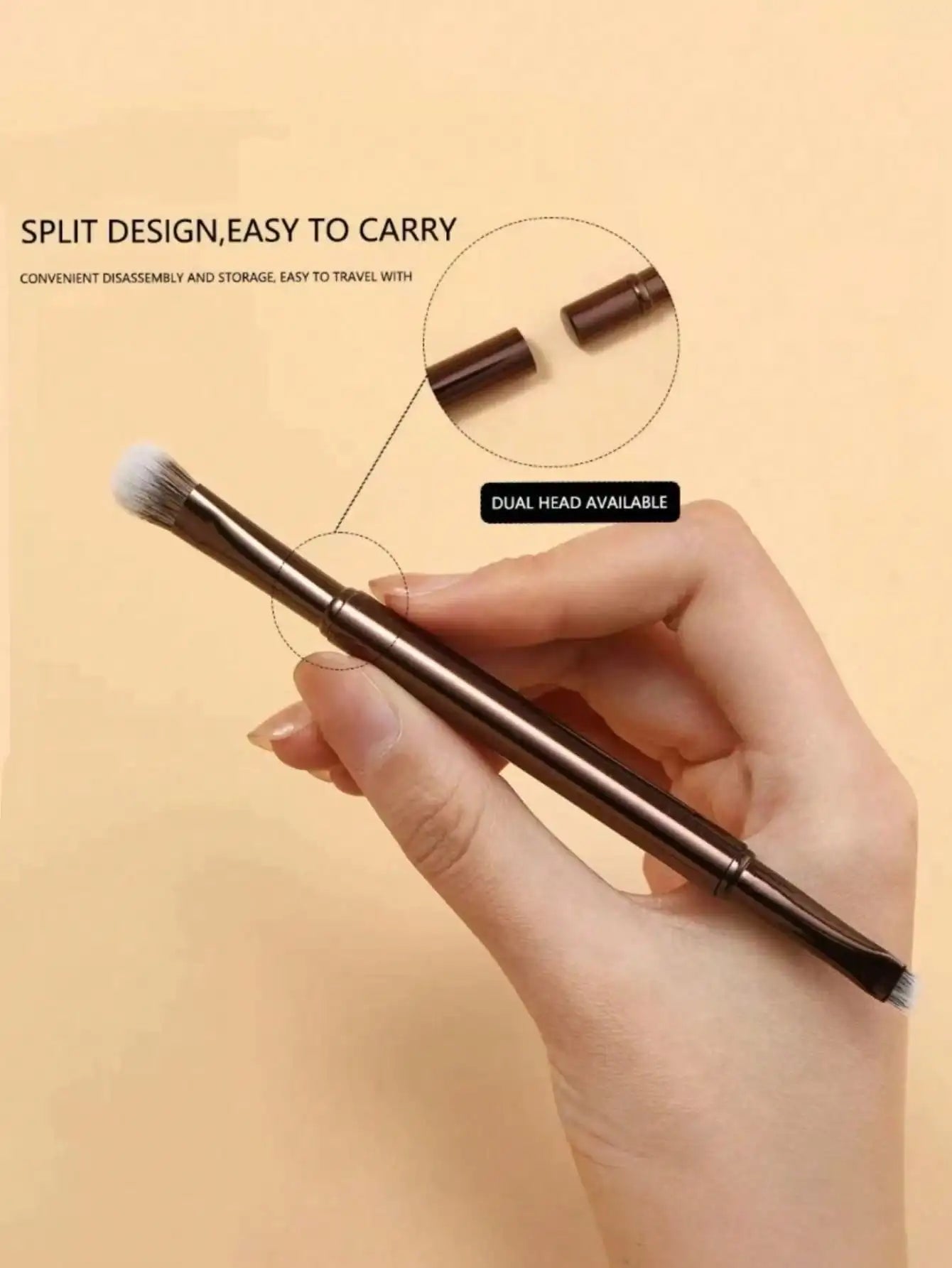 6Pcs Mini Travel Eyeshadow Makeup Brushes Set Portable Small Eye Shadow Blending Concealer Brush With Storage Case For Daily Makeup