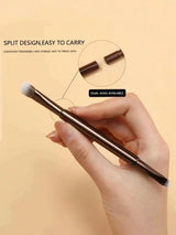 6Pcs Mini Travel Eyeshadow Makeup Brushes Set Portable Small Eye Shadow Blending Concealer Brush With Storage Case For Daily Makeup
