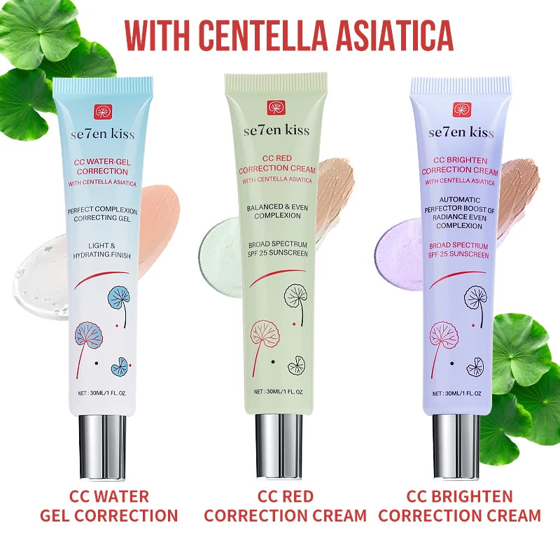 Centella Asiatica Brightening Concealer CC Cream Sunscreen Facial Pore Concealer Even Skin Tone Moisturizing Primer