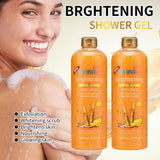 1000ml Lavender Kojic Acid AHA Shower Gel Deep Cleansing Brighten Skin Scrub Body Wash Exfoliator Body Care Fragrance Skincare