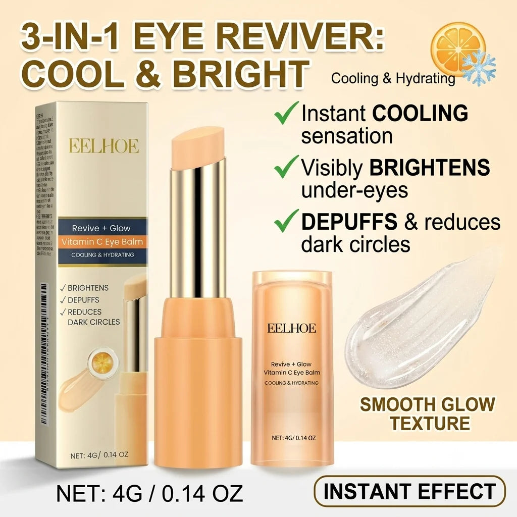 VC Reversal Eye Cream Stick,Brightens & Reduces Dark Circles,Cooling & Depuffs,Hydrating & Occlusive Lock,On the Go Convenience,Stick Format,Clean Use On The Go,Revitalize Tired Eye Area,Pre Makeup Eye Primer