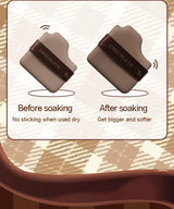 GECOMO 6 PCS Chocolate Powder Puff Set, Wet And Dry Sponge, Soft Leather Flocking Makeup Cushion