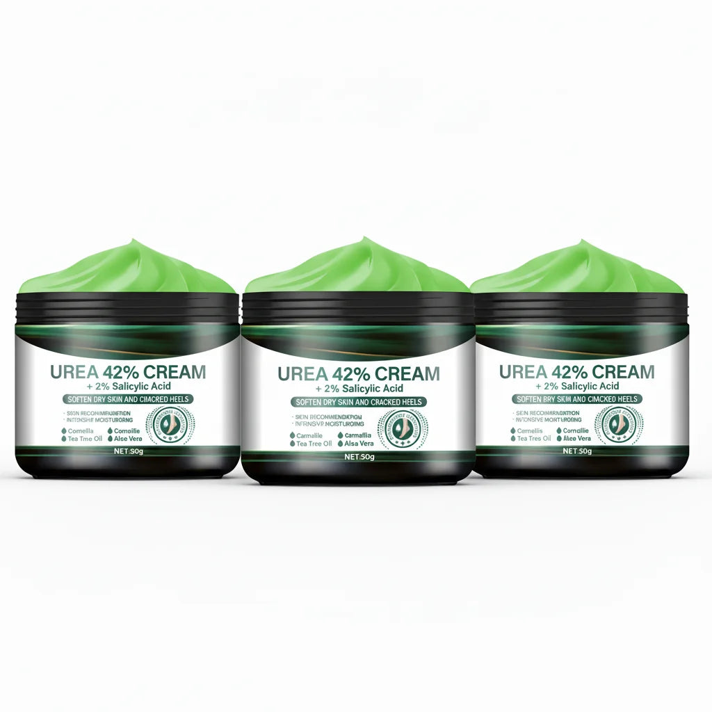 Urea 42% Foot Cream with Salicylic Acid - Intensive Cracked Heel Repair, Tea Tree & Aloe, Fast Absorption, Winter Therapy