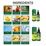 Ginger Oil Hair Booster Serum Spray Nourish Scalp Hair Follicles Refresh Control Oil Strengthen Hair Roots Nutrient Solution