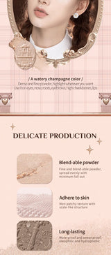 Flower Knows Chocolate Wonder-Shop Highlighter Contour Powder Face Palette For Women Bronzer Illuminator original highend makeup