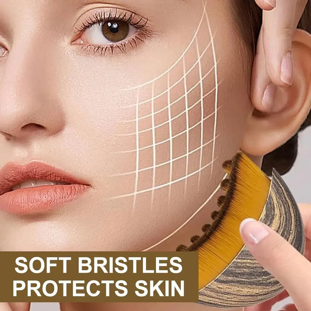 1-2PCS Portable Face Sculpting Massage Brush Ergonomic Contour Design Lymphatic Drainage Chin Lifting Home Spa Massage Tool