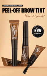HANDAIYAN 5-color brush head peel-off eyebrow tint Waterproof, long-lasting, and smudge-proof peel-off eyebrow tint