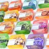 Handmade Kojic Acid Soap with Loofah 100g Lemon Lavender Rose Turmeric Essential Oil Bath Bar New Design Exfoliating Cleansing