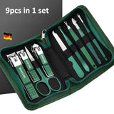 6-9 Pcs Manicure Set With Leather Case Professional Foot And Face Care Tool Kits Stainless Steel Nail Clipper Sets Gift