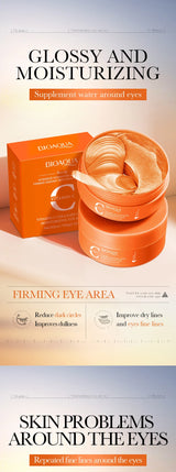 80pcs BIOAQUA Vitamin C Crystal Collagen Eye Mask Anti Dark Circles Whitening Anti-Wrinkles Moisturizing Anti-Aging Eye Patches