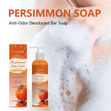 Persimmon Shower Gel Persimmon Extract For Men and Women Gentle on All Skin Types Deodorizing Soap Rose Scent