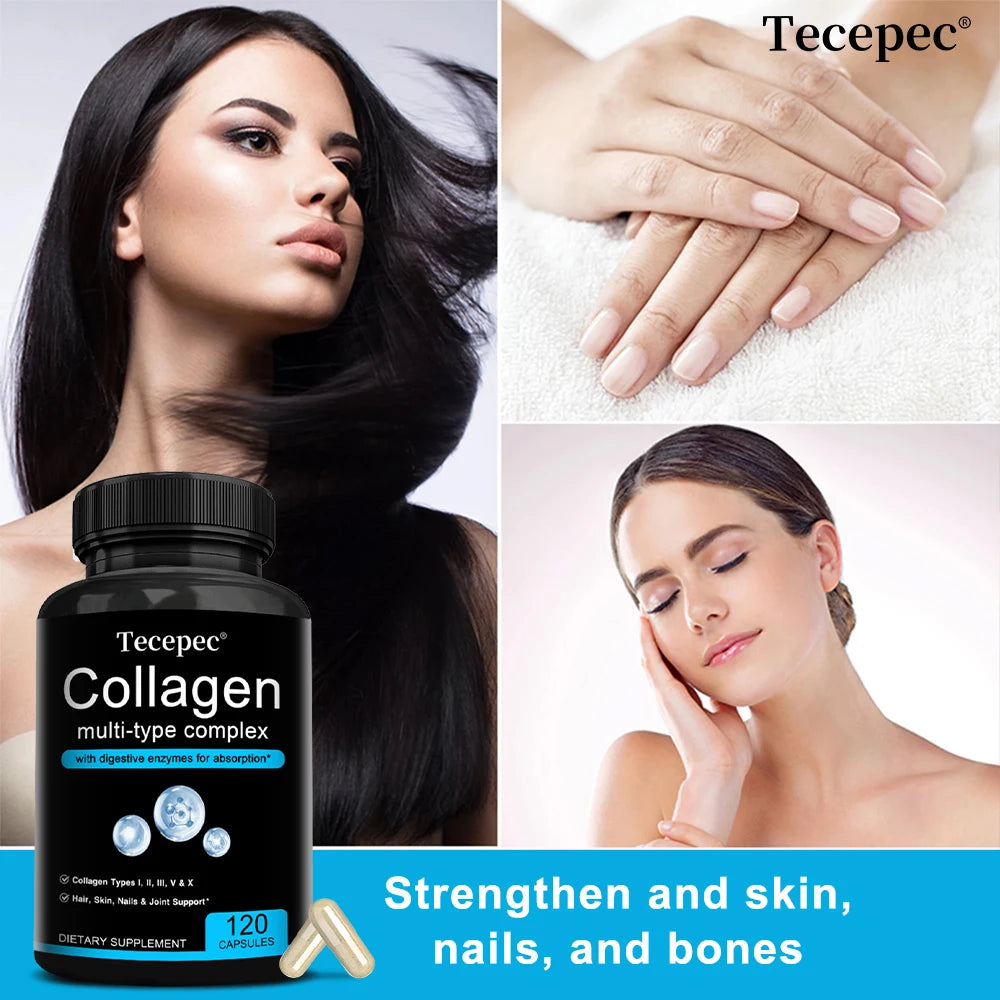 TECEPEC Composite Collagen Supplement-Supports Bone and Joint Health,Anti-aging,Promotes Flexible Movement,Nail and Skin Health