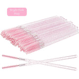50pcs Disposable Eyelash Brush Crystal Eyebrow Comb Eyelashes Lifting Mascara Wand Micro Brushes Lash Extension Makeup Tools