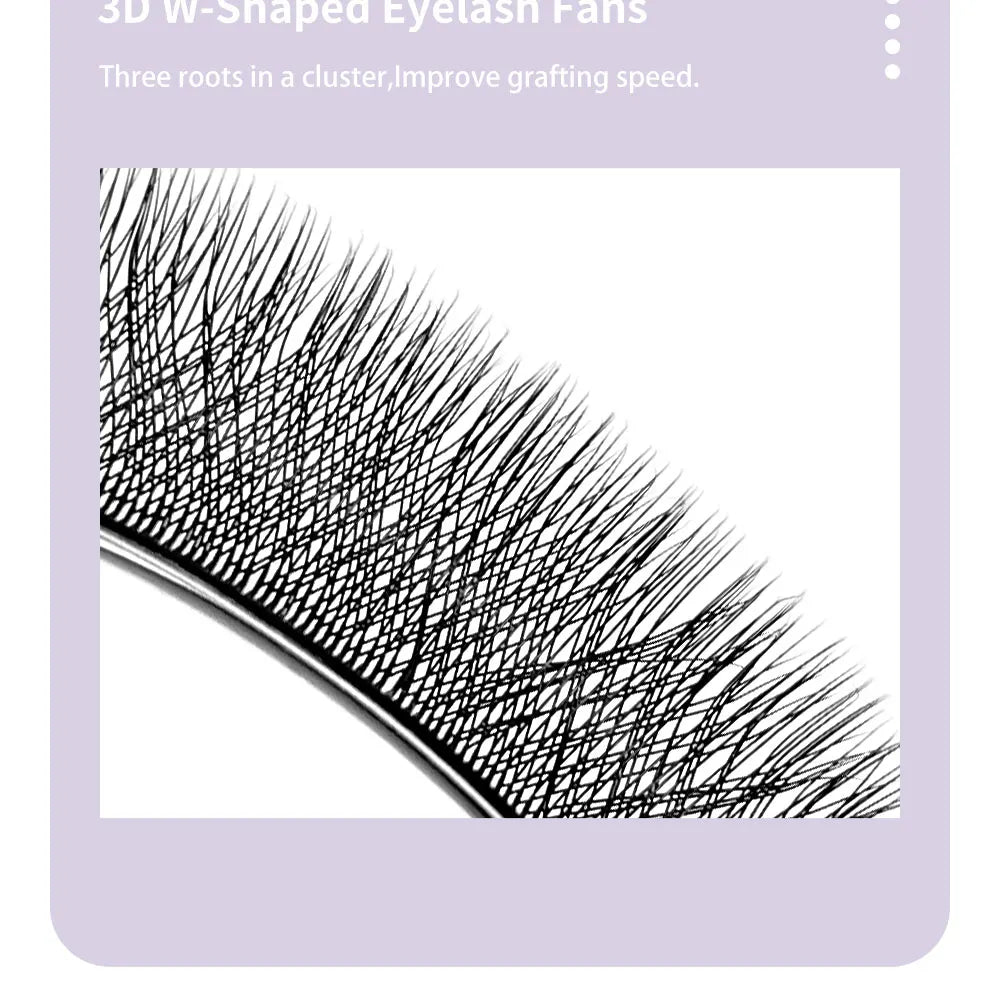 DIYDAY W-Shape Eyelash Extension 3d 4d 5d 6d 7d 8d W Lashes Natural Soft Premade Fan Bloom Effect Eye Lashes for Beauty Makeup