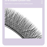 DIYDAY W-Shape Eyelash Extension 3d 4d 5d 6d 7d 8d W Lashes Natural Soft Premade Fan Bloom Effect Eye Lashes for Beauty Makeup