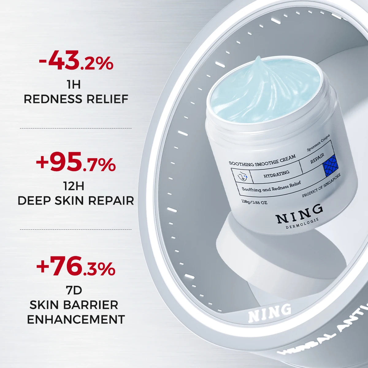 After-Sun Cooling Gel Cream – Soothing Hydration Moisturizer with Probiotics + Ceramide, Oil-Balancing Care