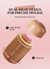 New Blush Stick 3-in-1 Cheek Lip Tinted Moistured Blush Stick Silky Brighten Blush Cream Blusher Cosmetics Tubes Matte Contour