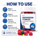 Googeer DeepCalm Magnesium Complex Gummies for Evening Calm Support with Vitamin D3 Zinc Ashwagandha L-Theanine 90 Gummies