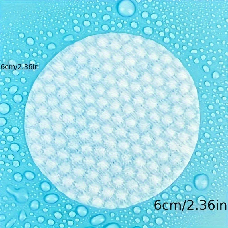 300/600pcs Round Facial Cleansing Pads High-Quality Makeup Remover Wipes Hypoallergenic Lint-Free Round Pads Light Beige