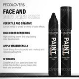 7PCS/SET Halloween Face And Lip Paint Set, 2 Paint Pens, 3 Liquid Lip Colors, 1 Detail Brush, 1 Beauty Tool, Quick-Dry Smudge-Proof Formula, Long-Wear Non-Sticky Finish, Great for Spooky Holiday Looks