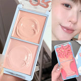 Two-tone Face Brightening Cream Pink Highlight Expansion Facial Highlighter Palette Natural Blush Moisturizing Matte Pink Rouge