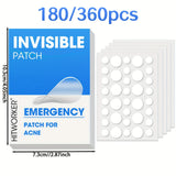 180/360PCS Invisible Acne Veneer Lump Sticker Reduce Acne Cleansing Pores Oil Removal Repair and Smooth Skin Facial Products Var