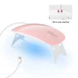 Mini Mouse 6W UV LED Nail Polish Drying Lamp 6 LED Portable Lights Home Nail Manicure Lamp USB Phototherapy Machine for Gel Nail